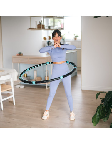 BLACK-BLUE HULA HOOP MASAGE-REIFEN MIT MAGNETEN 98 CM HMS