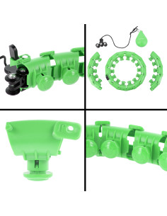 GRÜN HULA-HOOP-REIFEN MIT MASSAGEPUNKTEN UND SCHWERKRAFTBALL HMS