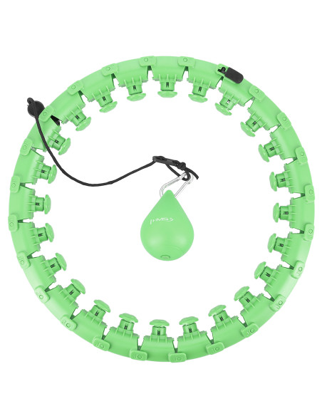 GRÜN HULA-HOOP-REIFEN MIT MASSAGEPUNKTEN UND SCHWERKRAFTBALL HMS