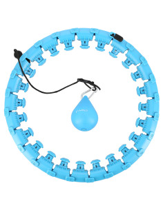 BLAU HULA-HOOP-REIFEN MIT MASSAGEPUNKTEN UND SCHWERKRAFTBALL HMS