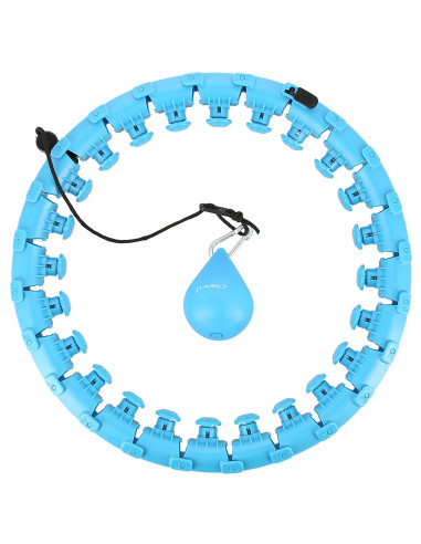 BLAU HULA-HOOP-REIFEN MIT MASSAGEPUNKTEN UND SCHWERKRAFTBALL HMS