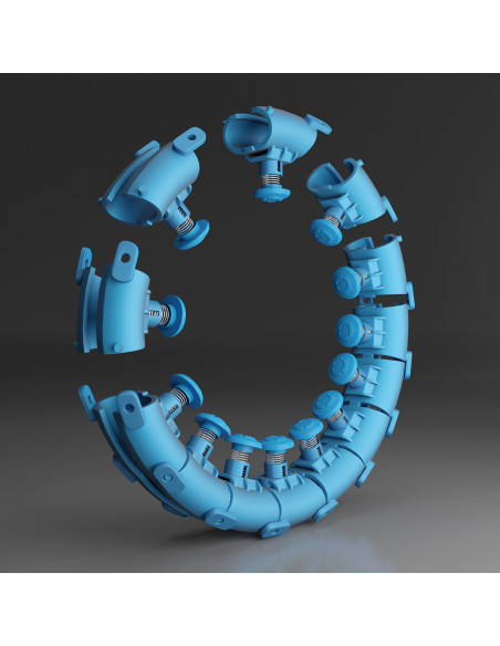 BLAU HULA-HOOP-REIFEN MIT MASSAGEPUNKTEN UND SCHWERKRAFTBALL HMS