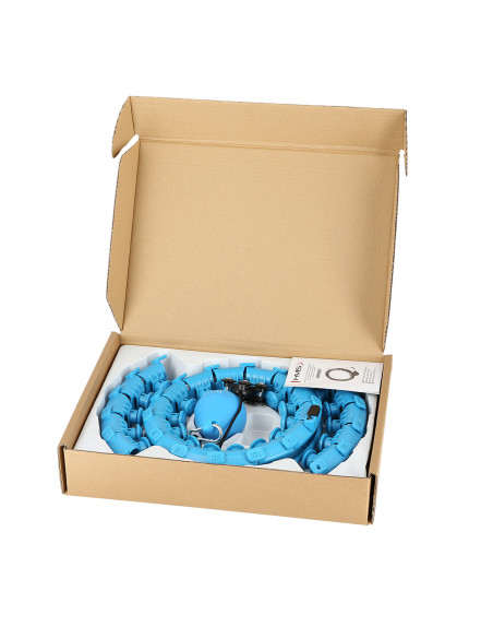 BLAU HULA-HOOP-REIFEN MIT MASSAGEPUNKTEN UND SCHWERKRAFTBALL HMS