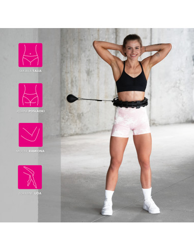 SCHWARZ HULA-HOOP-REIFEN MIT MASSAGEPUNKTEN UND SCHWERKRAFTBALL HMS