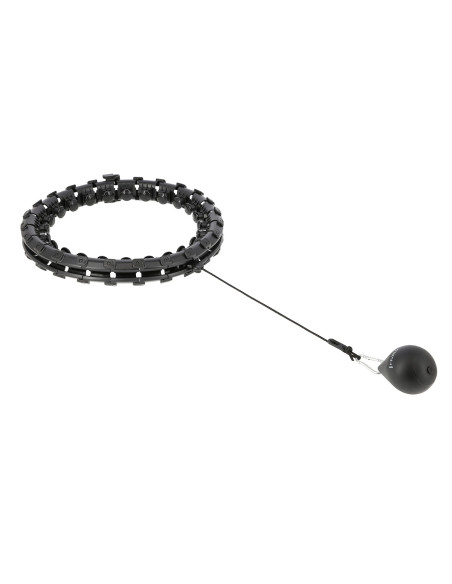 SCHWARZ HULA-HOOP-REIFEN MIT MASSAGEPUNKTEN UND SCHWERKRAFTBALL HMS