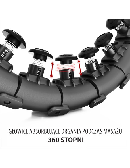 SCHWARZ HULA-HOOP-REIFEN MIT MASSAGEPUNKTEN UND SCHWERKRAFTBALL HMS