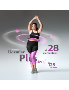 PLUS SIZE VIOLET HULA-HOOP-REIFEN MIT MASSAGEPUNKTEN UND SCHWERKRAFTBALL HMS 2