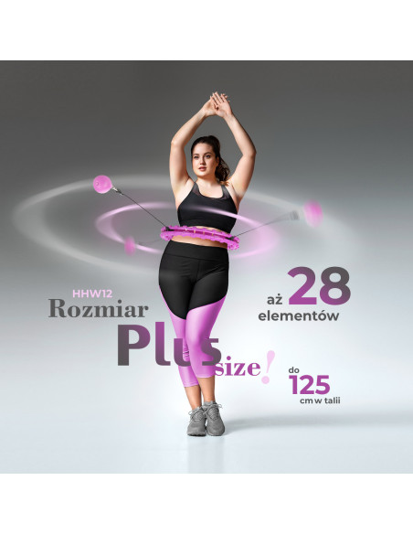 PLUS SIZE VIOLET HULA-HOOP-REIFEN MIT MASSAGEPUNKTEN UND SCHWERKRAFTBALL HMS
