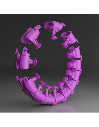 PLUS SIZE VIOLET HULA-HOOP-REIFEN MIT MASSAGEPUNKTEN UND SCHWERKRAFTBALL HMS