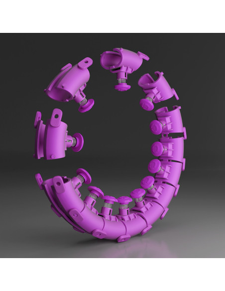 PLUS SIZE VIOLET HULA-HOOP-REIFEN MIT MASSAGEPUNKTEN UND SCHWERKRAFTBALL HMS