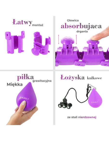 PLUS SIZE VIOLET HULA-HOOP-REIFEN MIT MASSAGEPUNKTEN UND SCHWERKRAFTBALL HMS