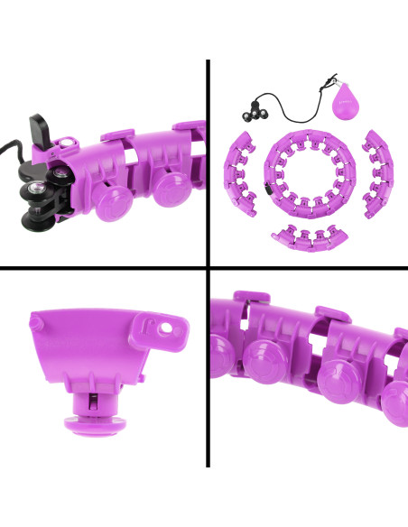 PLUS SIZE VIOLET HULA-HOOP-REIFEN MIT MASSAGEPUNKTEN UND SCHWERKRAFTBALL HMS