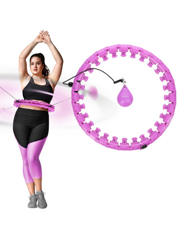 PLUS SIZE VIOLET HULA-HOOP-REIFEN MIT MASSAGEPUNKTEN UND SCHWERKRAFTBALL HMS