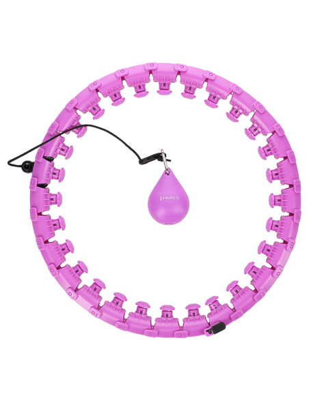 PLUS SIZE VIOLET HULA-HOOP-REIFEN MIT MASSAGEPUNKTEN UND SCHWERKRAFTBALL HMS