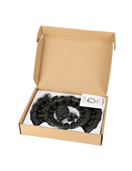 PLUS SIZE BLACK HULA-HOOP-REIFEN MIT MASSAGEPUNKTEN UND SCHWERKRAFTBALL HMS