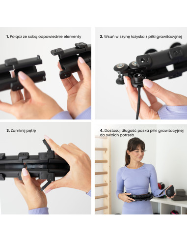 PLUS SIZE BLACK HULA-HOOP-REIFEN MIT MASSAGEPUNKTEN UND SCHWERKRAFTBALL HMS