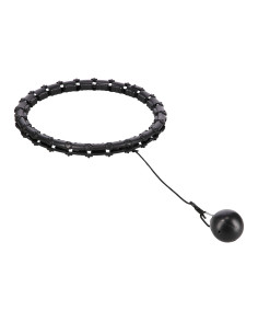 HULA-HOOP-REIFEN BLACK MIT MASSAGEPUNKTEN UND SCHWERKRAFTBALL HMS