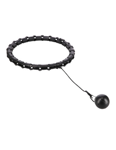 HULA-HOOP-REIFEN BLACK MIT MASSAGEPUNKTEN UND SCHWERKRAFTBALL HMS