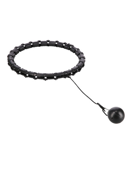 HULA-HOOP-REIFEN BLACK MIT MASSAGEPUNKTEN UND SCHWERKRAFTBALL HMS