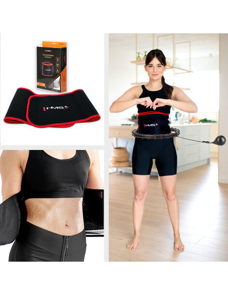 HULA-HOOP-REIFEN BLACK MIT MASSAGEPUNKTEN UND SCHWERKRAFTBALL HMS