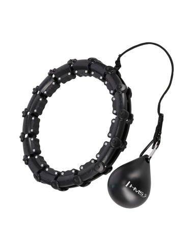 HULA-HOOP-REIFEN BLACK MIT MASSAGEPUNKTEN UND SCHWERKRAFTBALL HMS