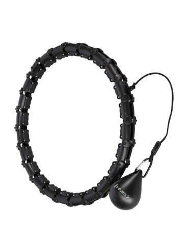 HULA-HOOP-REIFEN BLACK MIT MASSAGEPUNKTEN UND SCHWERKRAFTBALL HMS
