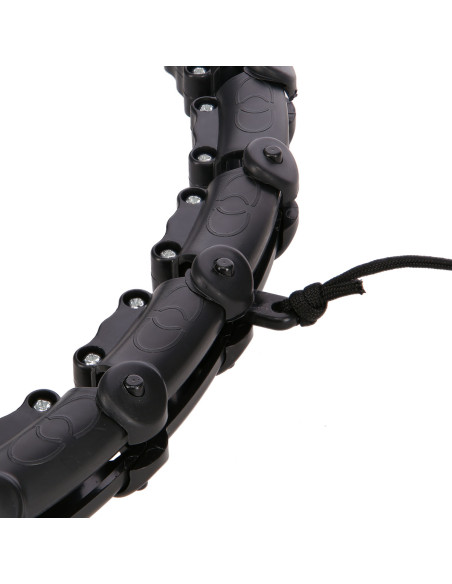 HULA-HOOP-REIFEN BLACK MIT MASSAGEPUNKTEN UND SCHWERKRAFTBALL HMS