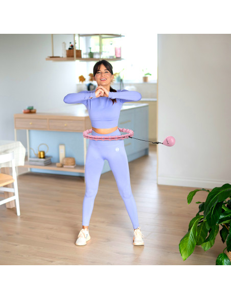 HULA-HOOP-REIFEN LIGHT PINK MIT MASSAGEPUNKTEN UND SCHWERKRAFTBALL HMS