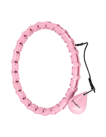 HULA-HOOP-REIFEN LIGHT PINK MIT MASSAGEPUNKTEN UND SCHWERKRAFTBALL HMS