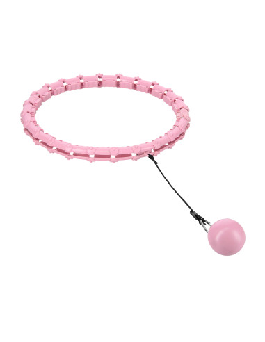 HULA-HOOP-REIFEN LIGHT PINK MIT MASSAGEPUNKTEN UND SCHWERKRAFTBALL HMS