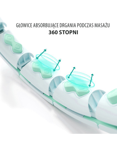 GRÜN HULA-HOOP-REIFEN MIT MASSAGEPUNKTEN UND SCHWERKRAFTBALL + ZÄHLER HMS