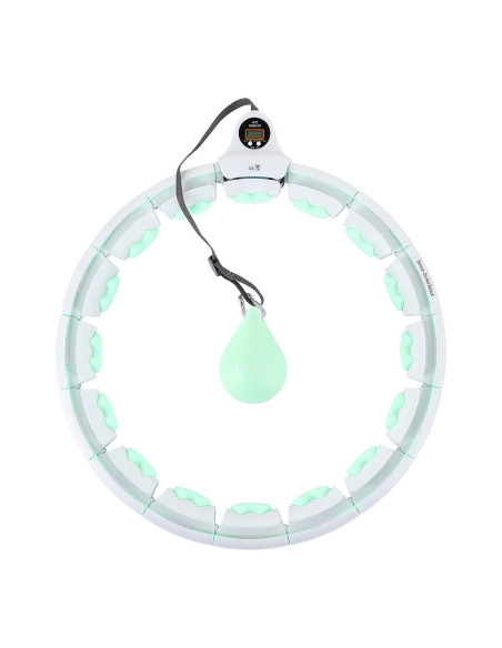 GRÜN HULA-HOOP-REIFEN MIT MASSAGEPUNKTEN UND SCHWERKRAFTBALL + ZÄHLER HMS