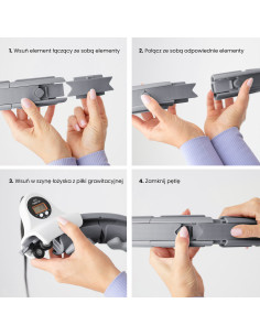 BLACK HULA-HOOP-REIFEN MIT MASSAGEPUNKTEN UND SCHWERKRAFTBALL + ZÄHLER HMS