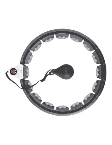 BLACK HULA-HOOP-REIFEN MIT MASSAGEPUNKTEN UND SCHWERKRAFTBALL + ZÄHLER HMS