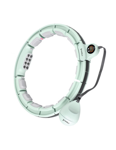 HULA-HOOP-REIFEN GREEN MIT MASSAGEPUNKTEN UND SCHWERKRAFTBALL + ZÄHLER HMS