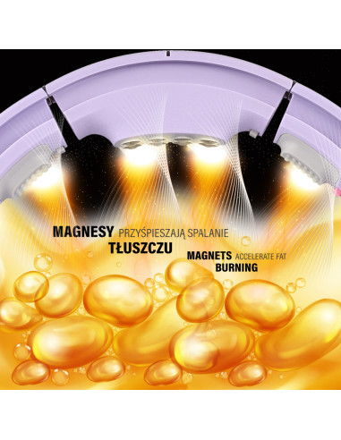 HULA-HOOP-REIFEN VIOLET MIT MASSAGEPUNKTEN UND SCHWERKRAFTBALL + ZÄHLER HMS