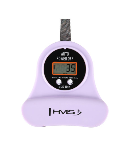 HULA-HOOP-REIFEN VIOLET MIT MASSAGEPUNKTEN UND SCHWERKRAFTBALL + ZÄHLER HMS