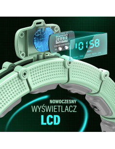 HULA-HOOP-REIFEN GREEN MIT MAGNETEN UND SCHWERKRAFTBALL + ZÄHLER HMS 2