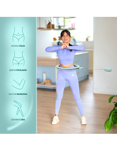 HULA-HOOP-REIFEN GREEN MIT MAGNETEN UND SCHWERKRAFTBALL + ZÄHLER HMS