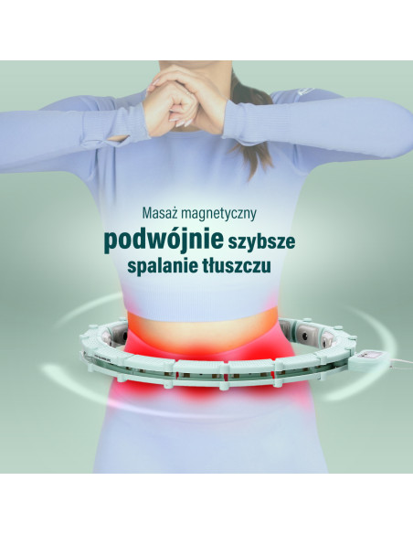HULA-HOOP-REIFEN GREEN MIT MAGNETEN UND SCHWERKRAFTBALL + ZÄHLER HMS