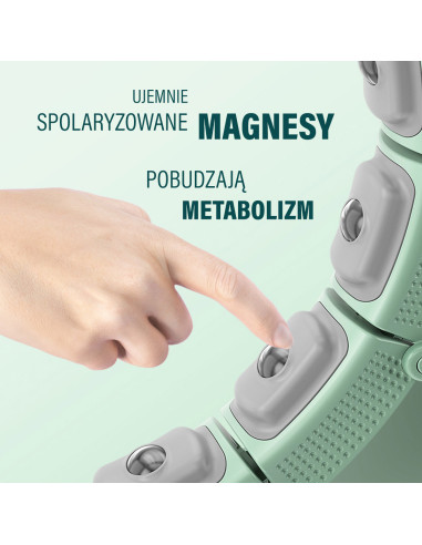 HULA-HOOP-REIFEN GREEN MIT MAGNETEN UND SCHWERKRAFTBALL + ZÄHLER HMS