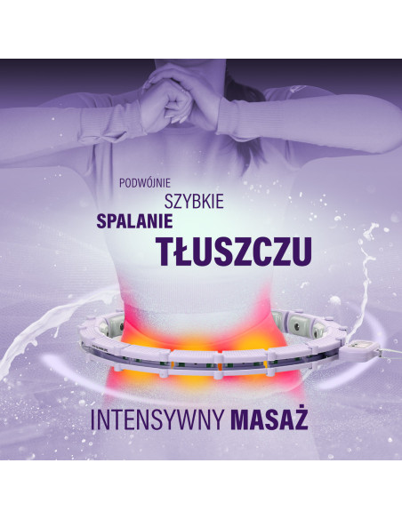 HULA-HOOP-REIFEN VIOLET MIT MAGNETEN UND SCHWERKRAFTBALL + ZÄHLER HMS