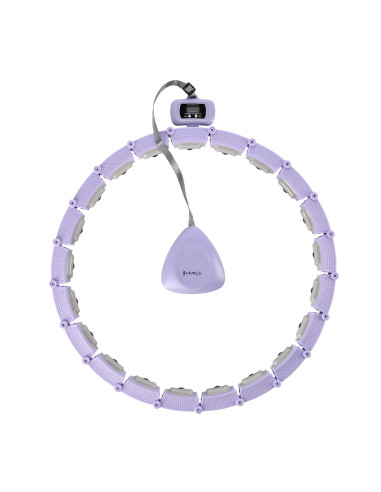 HULA-HOOP-REIFEN VIOLET MIT MAGNETEN UND SCHWERKRAFTBALL + ZÄHLER HMS