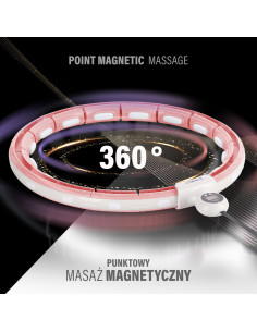 HULA-HOOP-REIFEN PINK MIT MAGNETEN UND SCHWERKRAFTBALL + ZÄHLER HMS 2