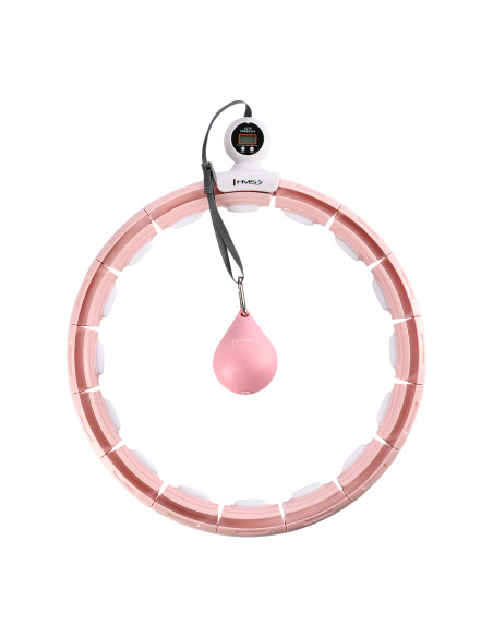 HULA-HOOP-REIFEN PINK MIT MAGNETEN UND SCHWERKRAFTBALL + ZÄHLER HMS