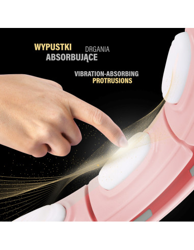 HULA-HOOP-REIFEN PINK MIT MAGNETEN UND SCHWERKRAFTBALL + ZÄHLER HMS