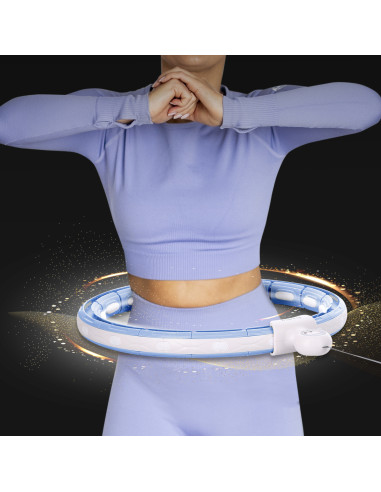 HULA-HOOP-REIFEN BLUE MIT MAGNETEN UND SCHWERKRAFTBALL + ZÄHLER HMS