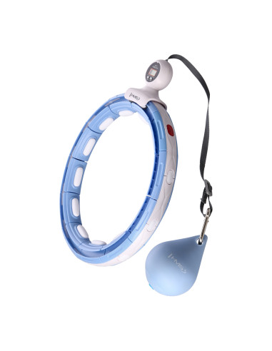 HULA-HOOP-REIFEN BLUE MIT MAGNETEN UND SCHWERKRAFTBALL + ZÄHLER HMS