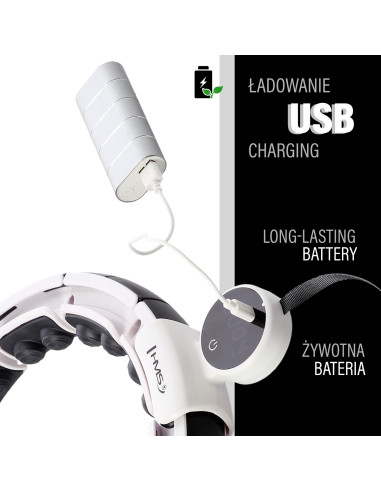 HULA-HOOP-REIFEN WHITE MIT MAGNETEN UND SCHWERKRAFTBALL + ZÄHLER HMS