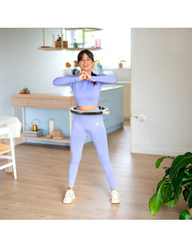 HULA-HOOP-REIFEN WHITE MIT MAGNETEN UND SCHWERKRAFTBALL + ZÄHLER HMS